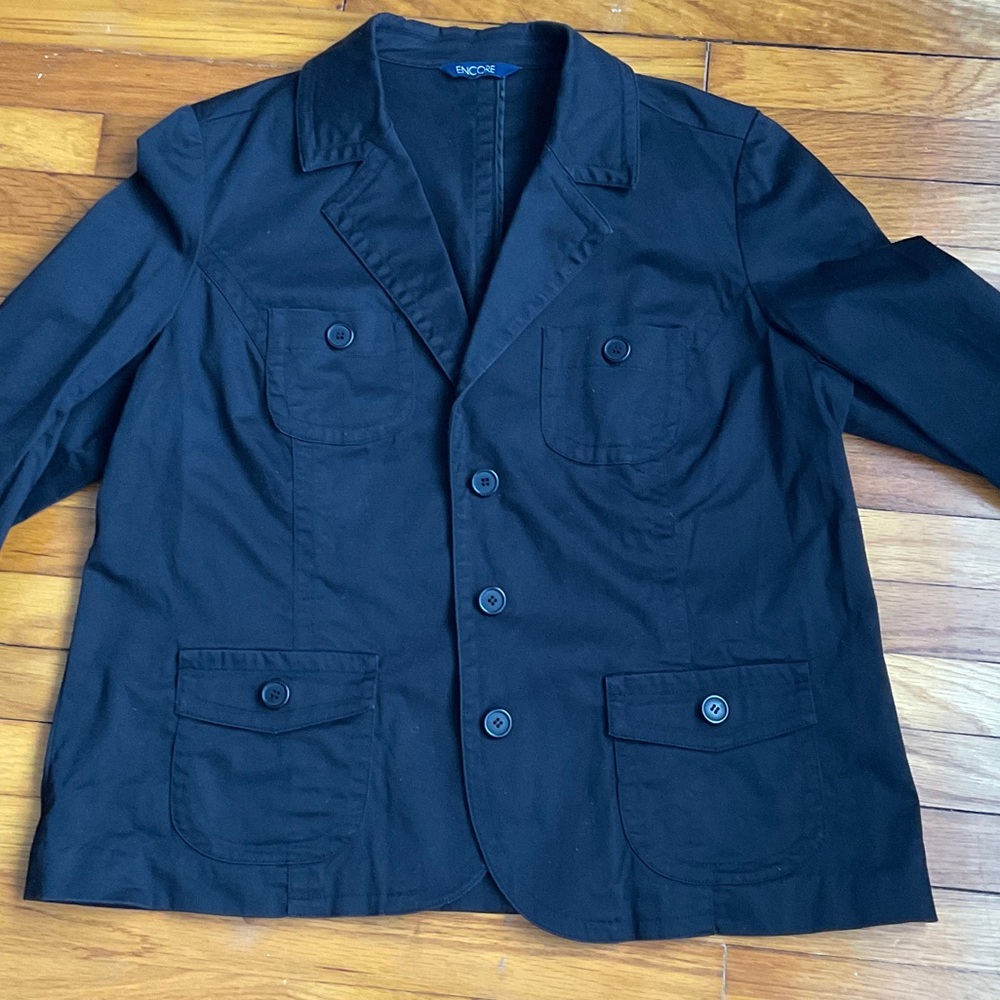 Encore Jeans Black Jean Jacket